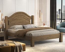 Cama casal isis 100% mdf para colchão 188x138 cm - sofisticada - basoto