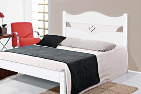 Cama Casal Julia Branco 100% Mdf - Extrado Madeira Reforçado -Carmolar