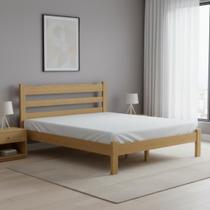 Cama Casal King Esmeralda Madeira Maciça Resistente Nogueira Cama Casal King Esmeralda Madeira Maciça Resistente Nogueira