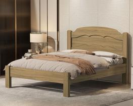 Cama casal lais 100% mdf para colchão 188x138 cm - sofisticada - basoto