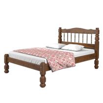 Cama Casal Madeira Maciça Torneada Colchão D28 138x188x17