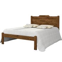 Cama Casal Mary Painel da Cabeceira Fresado Malbec Vitamov