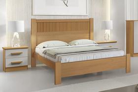 Cama Casal Moderna Ripada - Primícia Plus - Móveis D'Doro Cama Casal Moderna Ripada - Primícia Plus - Móveis D'Doro