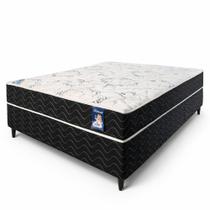 Cama Casal Molas Ensacadas Conjunto box Casal Padrão Isofort América Preto Ley Colchão