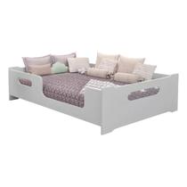 Cama Casal Montessori Branca Cor Branca Para Casal Criança Proteção Cama Casal Montessori Branca Cor Branca Para Casal Criança Proteção