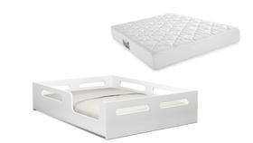 Cama Casal Montessoriana Estrutura Reforçada Com Colchão 138x188