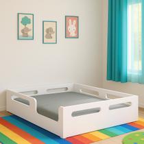 Cama Casal Montessoriana Estrutura Reforçada Com Colchão 138x188