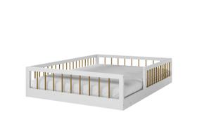 Cama Casal Montessoriana Infantil Ana Quarto Da Criança Para Meninas E Meninos Berço Moderno Com Grade Lateral Proteção