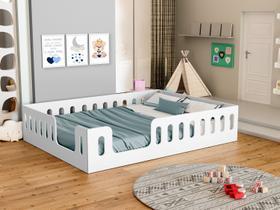 Cama Casal Montessoriana Penelope Branca - Infantile Moveis