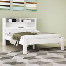 Cama Casal Omaha 1 Porta com Baú Branco - Pnr Móveis