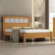 Cama Casal Premium 100% MDF Marrom/Cinamomo/Off White Cama Casal Premium 100% MDF Marrom/Cinamomo/Off White
