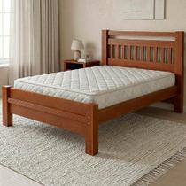 Cama Casal Queen 160cm Madeira Maciça Orlex Avelã B11 - Mpozenato Cama Casal Queen 160cm Madeira Maciça Orlex Avelã B11 - Mpozenato