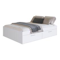 Cama Casal Queen Art In Móveis Tokkio com 4 Portas Branco