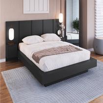 Cama Casal Queen Suspensa, Cabeceira e Mesas de Apoio 140/160 Zurique Cama Casal Queen Suspensa, Cabeceira e Mesas de Apoio 140/160 Zurique