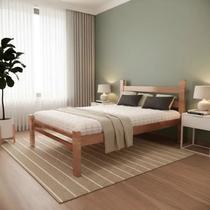 Cama Casal Reforçada Em Madeira Maciça