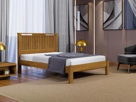 Cama casal ripado alaska 100% mdf c/extrado madeira - carmolar