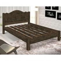 Cama Casal Siena Mdf Com Sarrafo Em Madeira Carmolar Nogal