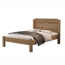 Cama Casal Sofia Castanho Wood/Branco Cambel VJ