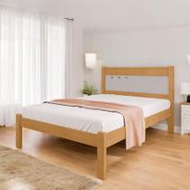 Cama Casal Sofisticada Paola Naturalle e Off White Cama Casal Sofisticada Paola Naturalle e Off White