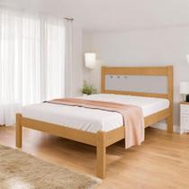 Cama Casal Sofisticada Paola Naturalle e Off White