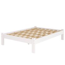 Cama Casal Turca New Madeira Maciça Cor Branco Cama Casal Turca New Madeira Maciça Cor Branco