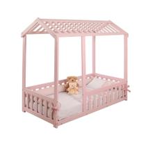 Cama Casinha com Teto Montessoriano com Grade Bruna Maray