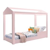 Cama Casinha Montessoriana Crystal 100% Mdf Solteiro Rosa - J & A