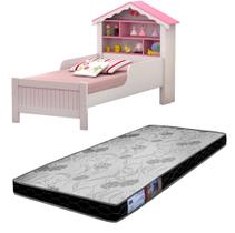 Cama Casinha Princesa Infantil Para Menina Colchão Solteiro - Sonho da Mamae