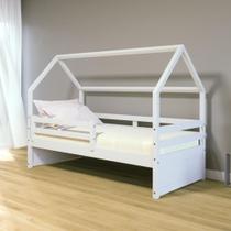 Cama Casinha Slim Rb Com Grade De Proteção Branco Housin Cama Casinha Slim Rb Com Grade De Proteção Branco Housin