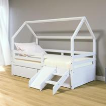 Cama Casinha Slim Rb Escada/escorregador 2 Gav Branco