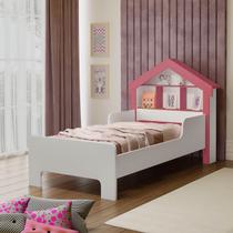 Cama Casinha Solteiro Nicho E Prateleira De Brinquedo