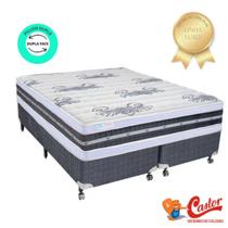 Cama Castor Queen Silver Star Air Double Face Tecnopedic 158x198x61 + Box Castor
