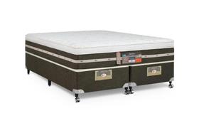 Cama Castor Queen Silver Star Air One Face Tecnopedic 158x198x59 + Box Castor Verde