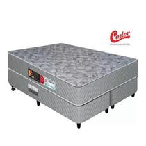 Cama Castor Queen Sleep Max D33 158x198x45 + Box Castor Cinza