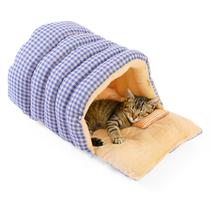 Cama Caverna para Gato Novabright Grande 65 x 40 x 28 cm Azul