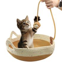 Cama Cestinho Gato Arranhador Ninho Pet Felino Bolinha Brinquedo Animais Etimaçao Petshop Casa Divertido Confortavel