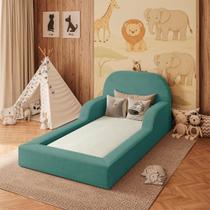 Cama Colchão Montessoriana Infantil Proteção Lateral Balaqui Azul
