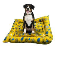 Cama colchonete oásis cachorro gato pet quadrada cor amarelo