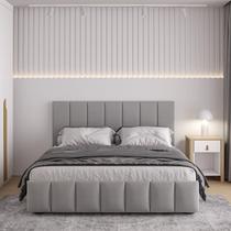 Cama com Cabeceira Casal Estofada Uvaia CabeCasa MadeiraOriginals Cama com Cabeceira Casal Estofada Uvaia CabeCasa MadeiraOriginals