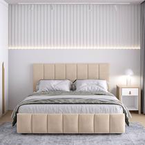 Cama com Cabeceira Casal Estofada Uvaia CabeCasa MadeiraOriginals Cama com Cabeceira Casal Estofada Uvaia CabeCasa MadeiraOriginals