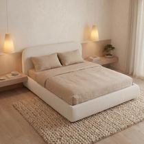 Cama com Cabeceira Estofada Queen Orla CabeCasa MadeiraOriginals Cama com Cabeceira Estofada Queen Orla CabeCasa MadeiraOriginals