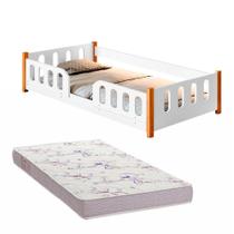 Cama Com Colchão Ortobom Infantil Com Grade De Proteção