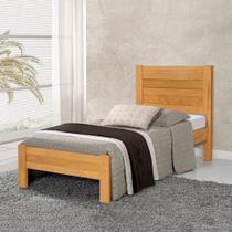 Cama com Colchão Solteiro Lara Madeira - Imbuia