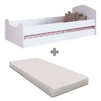 Cama Com Grades De Proteção Montessoriana Com Colchão Branco Encanto Art In Móveis