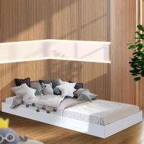 Cama Com Rodízios Solteiro Branco Yvis Shop JM