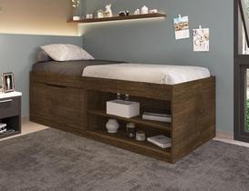 Cama com Sapateira Solteiro Vanessa Malbec Framar Cama com Sapateira Solteiro Vanessa Malbec Framar