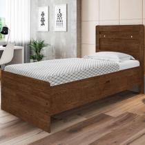 Cama Compartimento Solteiro Rosangela Malbec com Colchão