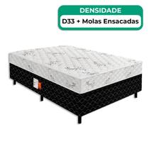 Cama Conjugada Ultra Confort Molas Ensacadas Preto