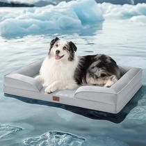 Cama Cooling Dog Bedsure para cães grandes, cinza ortopédica Cama Cooling Dog Bedsure para cães grandes, cinza ortopédica