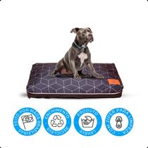 Cama de Cachorro Almofada Para Cães Mabuu Pet Tam Médio - Linhas Geométricas Preta